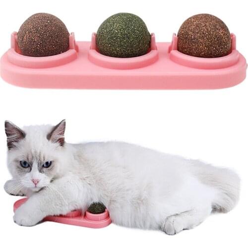 Cat Natural Catnip Toy Pet Edible Treating Crazy Ball Kitten Safety Healthy Clean Teeth Protect The Stomach Cats Catmint Product