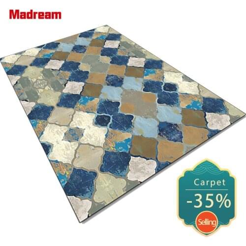 Carpets For Living Room Moroccan Ethnic Style Geometric Rug Abstract Art Oil Painting Pattern Decoration Bedroom Floor Mat Rugs