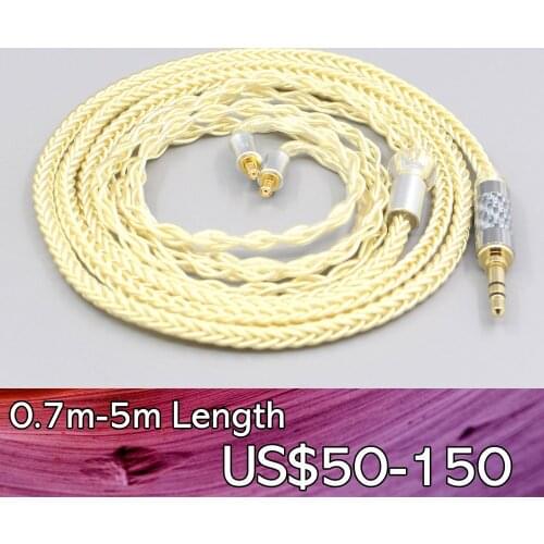 LN007614 8 Core Gold Plate+ Palladium Silver OCC Alloy Cable For Audio Technica ath-ls400 ls300 ls200 ls70 ls50 e40 e50 e70 312