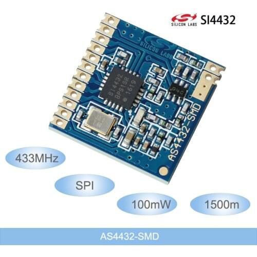433Mhz SI4432 100mW Wireless Data Transceiver Module 1500-meter Long Distance Wireless Modules 433M SPI RF module