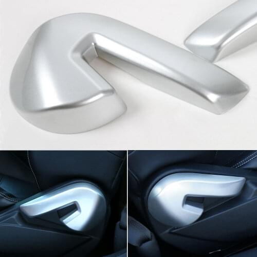 For Ford Mustang 2015 2016 Silver/blue/red Seat Backrest Adjust Handle Button Trim Cover ABS