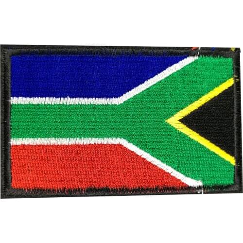 South Africa Patch Country Flag Embroidered Cartoon Iron on Patches for Clothing Jacket Garment Badge Appliques Diy Accessory