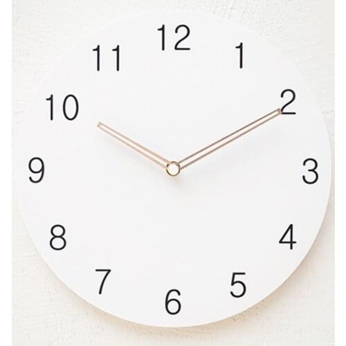 Nordic Simple Wall Clock Modern Design Minimalist Style ABS Plastic Hanging Clocks Wall Watch Home Decor 12 inch