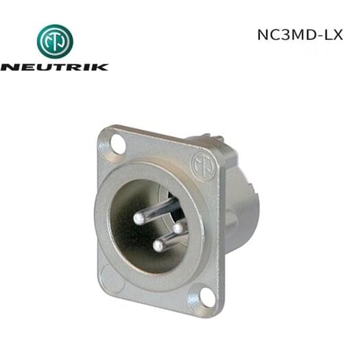 NEUTRIK NC3MD-LX 3 pole XLR Male receptacle Nickel housing silver contacts cannon XLR socket
