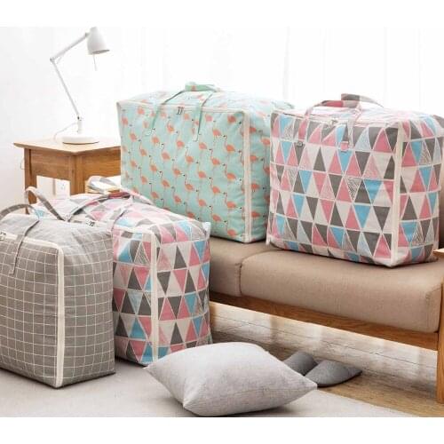 OTHERHOUSE Folding Clothes Quilt Storage Bag Underbed Blanket Storage Bag Waterproof Quilts Organizer Toy Bags Closet Organizer