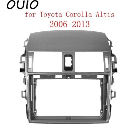 OUIO 9 inch car dashboard Double Din DVD frame decoration kit dashboard panel suitable for Toyota Corolla Altis 2006-2013 frame