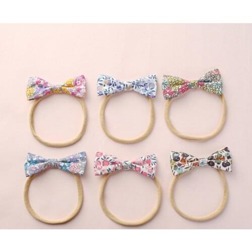 Baby Girls' Headband, Bowknot, Floral Print, Soft And Cute Headdress, Childrens Elastic Rubber Band Hairband, Childrens Gift