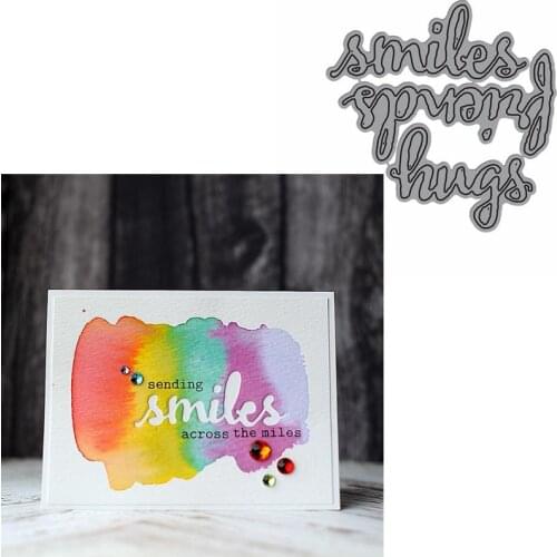 Friends Smiles Hugs Words Die Cuts For Card Making Friends Smiles Hugs Words dies scrapbooking metal cutting dies new 2019