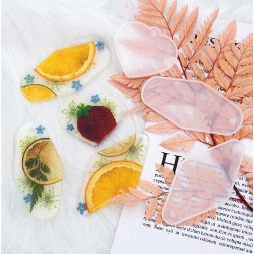 1PCS transparent silicone mold key chain Charms Pendant mold DIY jewelry crystal epoxy silicone mold