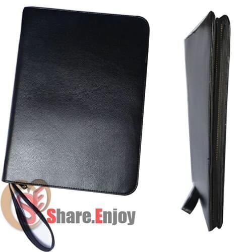 LUXURY BLACK 48 ROLLER AND FOUNTAIN PENS BINDER CASE HOLDER PVC ZIPPER