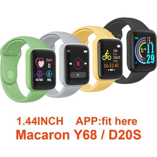 Y68 D20 Smart Watch Waterproof Bluetooth Blood Pressure Fitness Tracker Heart Rate Monitor Smartwatch For All smartphone