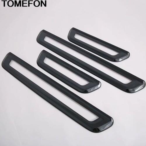 TOMEFON For BMW 3 Series 2019 2020 Door Step Sill Thresholds Pedal Scuff Plate Protector Cover Trim Accessories Stainless Steel