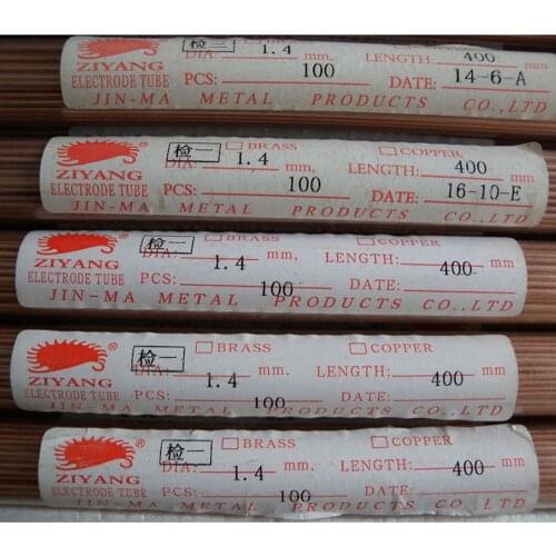 Ziyang Copper Electrode Tube Single Hole 1.4*400mm for EDM Drilling Die Hole Machine