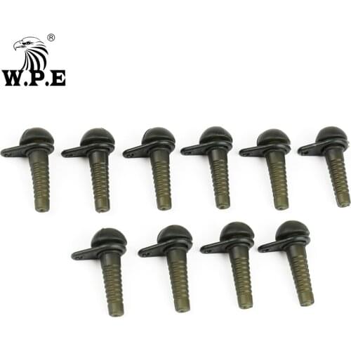 W.P.ECarp Fishing Accessories 10pcs Buffer Semi-fix and Ring Safety Rubber Terminal Carp Fishing Tackle Chod Rig Ring Pesca