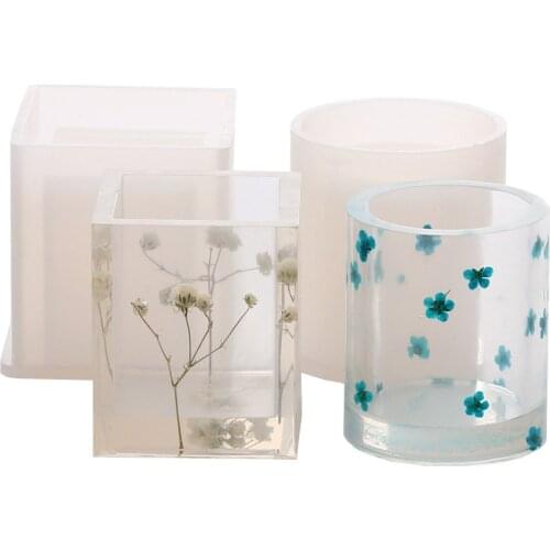 1Pcs Pen holder Crystal Silicone Casting Molds Epoxy Resin Molds For DIY Jewelry Making Findings Supplies Kits