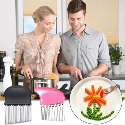 2 Pieces Stainless Steel Wave Cutter Chips Cutter Potato Cutter Cucumber Slicer Vegetable Slicer Kitchen Tool