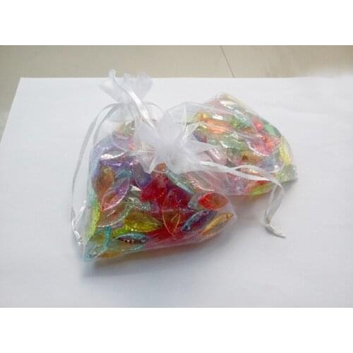 30*40cm 100pcs White Gift Bags For Jewelry/wedding/christmas/birthday/bracelets Yarn Bag With Handles Packaging Organza Bags