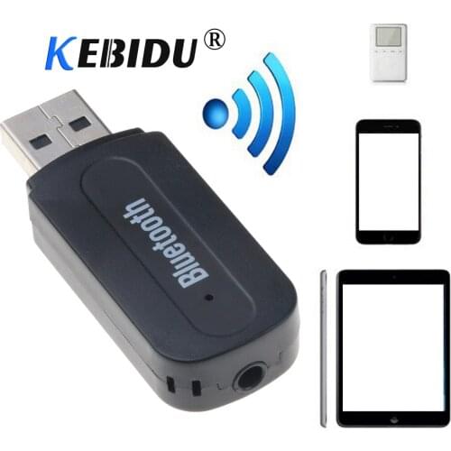 Kebidu Mini 3.5mm Jack Audio Bluetooth Receiver Wireless USB Music Adaptor A2DP Dongles for Car AUX for Smart Phone