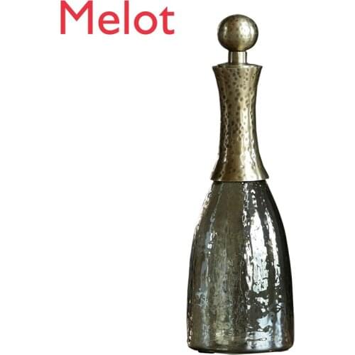 Cuprum Handicraft Brass Wine Pot Wine Cabinet Decoration Bookcase Decorations