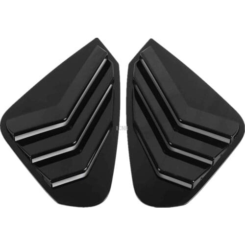 For Toyota RAV4 2019 2020 2pcs Carbon Fiber Look Style 1/4 Quarter Car Side Window Scoop Cover Five Slot Open Louvers Vent