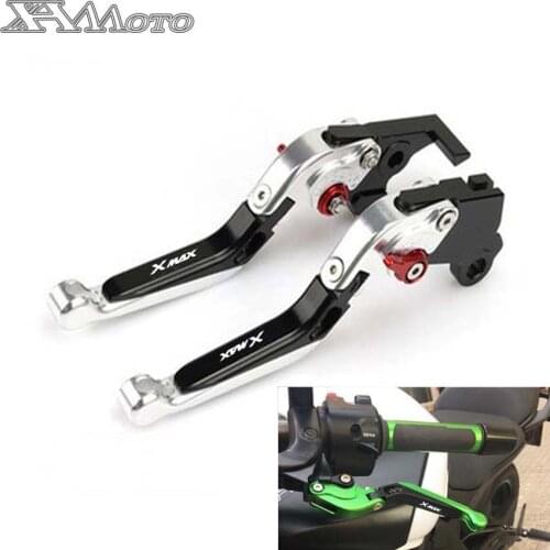 For Yamaha X MAX 250 400 2017 2018 X MAX Motorcycle CNC Aluminum Adjustable Foldable Extendable Scooter brake Clutch lever X MAX