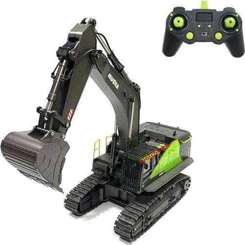 Huina 593 1593 Excavator 22CH Rc Truck 1/14 Green Remote Control Toys For Boys Adults Gifts X1205 Rc Excavator Huina 593 1593