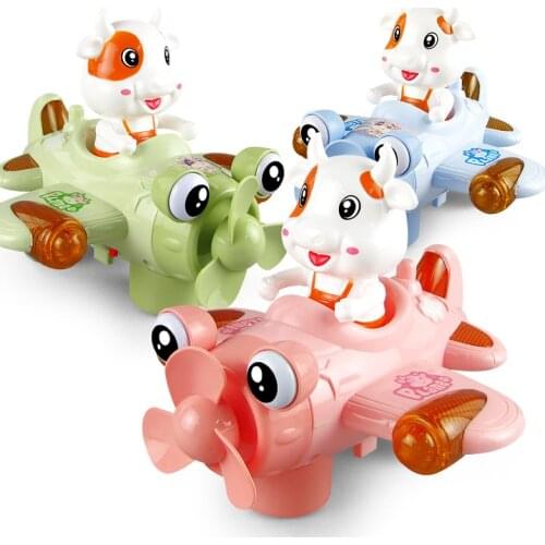 Electric Universal Music Cattle Toys Flashing Wing Rotation Airplanes Model Gift for Kids Children