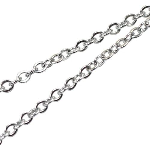 Jewelry Making Chains 18m/lot Stainless Steel Cable Chain Bulk for Chain Necklace DIY Jewelry Making Accessories Jewelry Finding