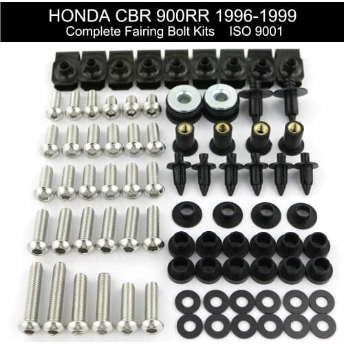 Fit For Honda CBR 900RR 1996-1999 Motorcycle Complete Fairing Bolts Kit Covering Bolts Clips Nuts Stainless Steel
