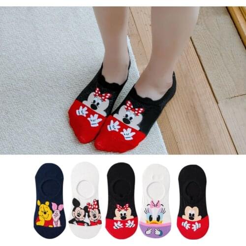 5 Pairs/Lot Summer Korea women socks Cartoon Animal Cat mouse Socks Cute Funny Ankle Socks Cotton invisible socks Dropshipping