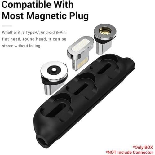 Magnetic Cable Plug Case Portable Storage Box Magnet Charger Plugs For iphone Micro USB Type C Connector Storage Box Case shell