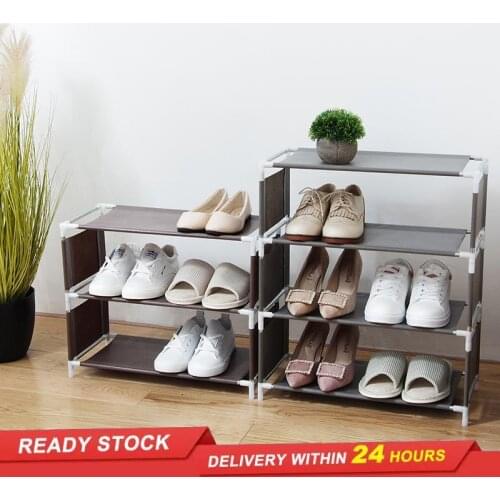 Stainless steel multifunctional storage rack household fabric shoe rack stainless steel assembly shoe rack space saving