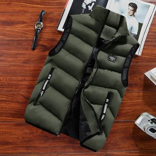 Fashion Simple Style Mens Jacket Sleeveless Spring Thermal Soft Vests Casual Coats Male Cotton Vest Thicken Waistcoat 8XL