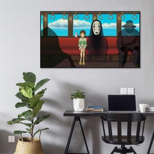 Japanese Anime Movie Wall Art Poster Totoro Spirited Away Canvas Painting for Living Room Home Decor HD Printed