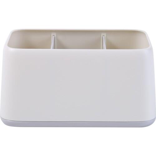 3 Slot Desktop Remote Control Storage Box Multi Grids Storage Container Sundries Organizer For Home Office Stationery
