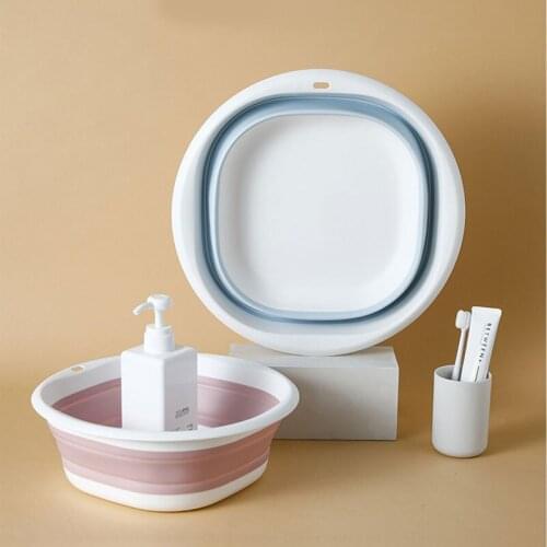 Plastic Folding Basins Portable Wash Basins Folding Laundry Tub Bathroom Kitchen Accessories Travel Folding Wash Basin SDF-SHIP