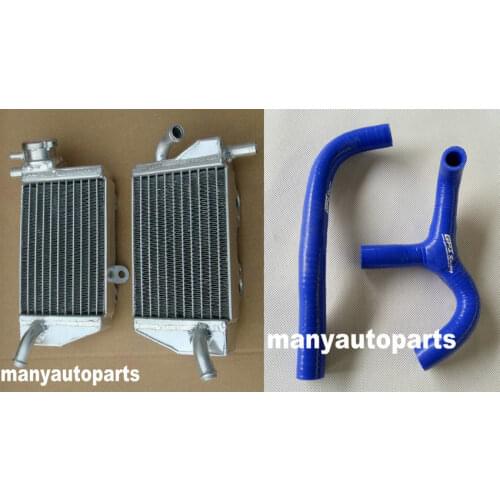 Fit FOR KTM 65SX 65 SX 2009-2015 Aluminum Alloy Radiator & Silicone Hose blue