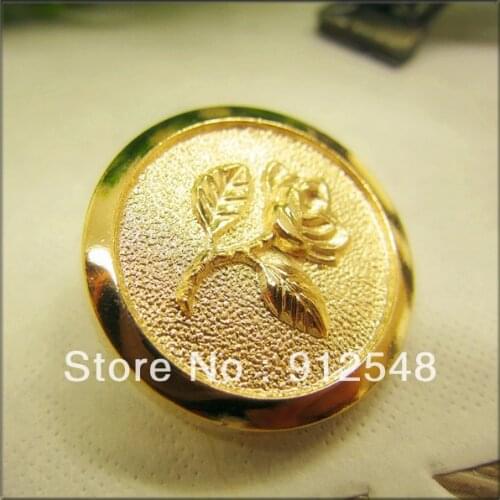 DIA 25MM, 10pcs/lot,alloy metal buttons in gold color,Flowers buttons, garment accessories,JX016