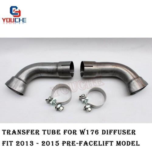 Transfer Tubes For Mercedes W176 Diffuser with Exhaust Installation 304 Stainless Steel Material