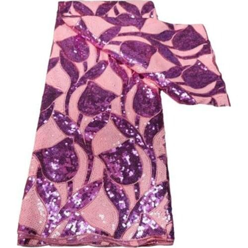 High Quality Lace New Sequin Lace 2021 Latest Bridal Materials Dresses Fabric Sequence Lace for Nigerian Party Wedding