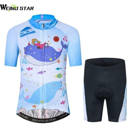 Weimostar Kids Cycling Jersey Children Bike Jersey Short Sleeve 3D Gel Shorts Set Bicycle Clothing Suit Ropa Ciclismo Quick Dry