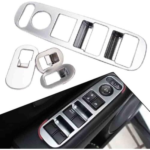 Wooeight 4Pcs Car Styling ABS Door Window Lifter Switch Panel Chrome Trim Cover Fit For Honda HR-V HRV Vezel 2015 2016 2017 2018