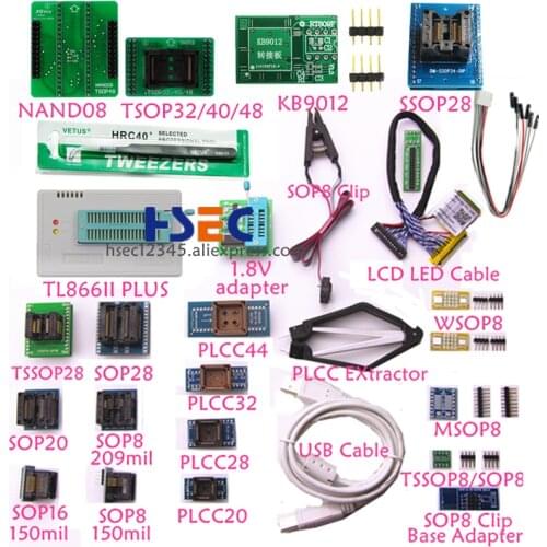 Xgecu origial tl866ii plus universal programmer NAND TSOP48 adapter SOP8 clip minipro TL866cs TL866A TL866 usb eeprom Programmer