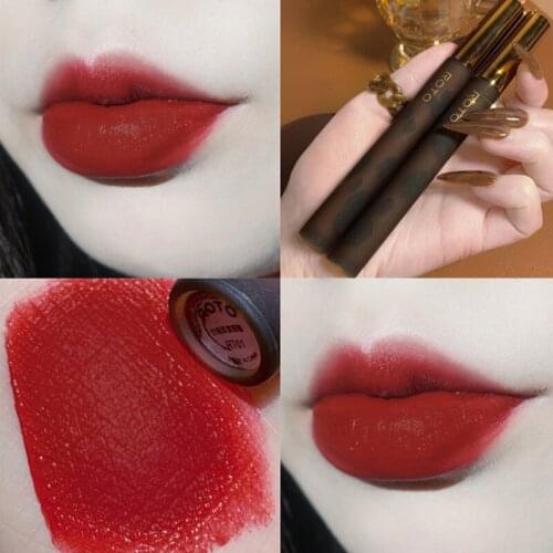 Amber Lip Glaze Matte Air Lip Glaze Velvet Matte Student Lip Gloss Dyed Lip Lipstick Lip Makeup Care