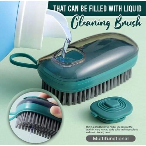 1PCS Multifunctional Cleaning Brush Portable Plastic Clothes Shoes Hydraulic Laundry Brush Hands Cleaning Brush Kitchen Bathroom