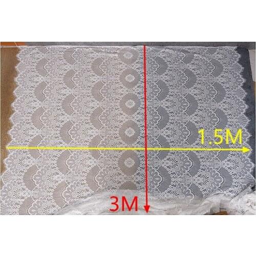 3 meters long export eyelash lace lace fabric bearded edge DIY wedding dress clothing lace fabric