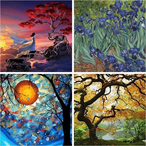 5D DIY diamond Mosaic embroidery landscape diamond painting Tree Cross Stitch diamond art Christmas Home decoration painting