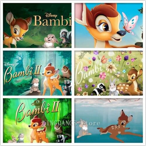 5D DIY Full Drill Diamond Painting Bambi Disney Cartoon Animal Diamond Mosaic Embroidery Cross Stitch Kits Art Home Decor Gift