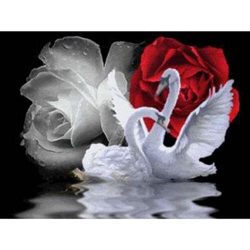 ARMYQZ 5D Diamond Pattern Rhinestone Needlework Diy Diamond Painting Cross Stitch "Animal Swan" Diamond Embroidery