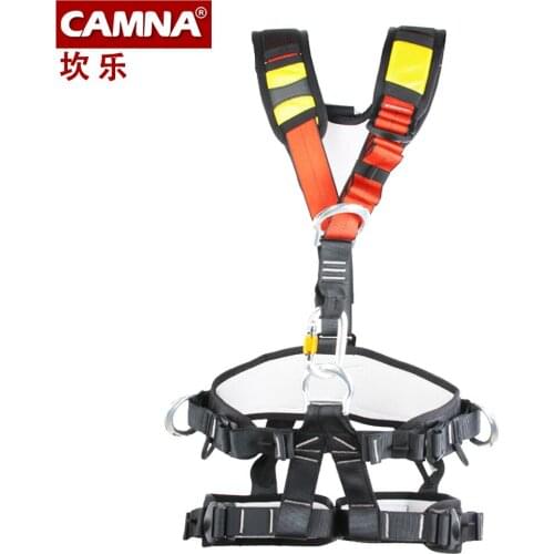 CAMNA 2017 outdoor mountaineering professional climbing rescue aerial full body safety belt full protection upside down